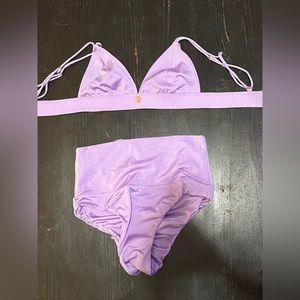 Shimmy & Sparkle Shiny Lavender Swimsuit Size M
